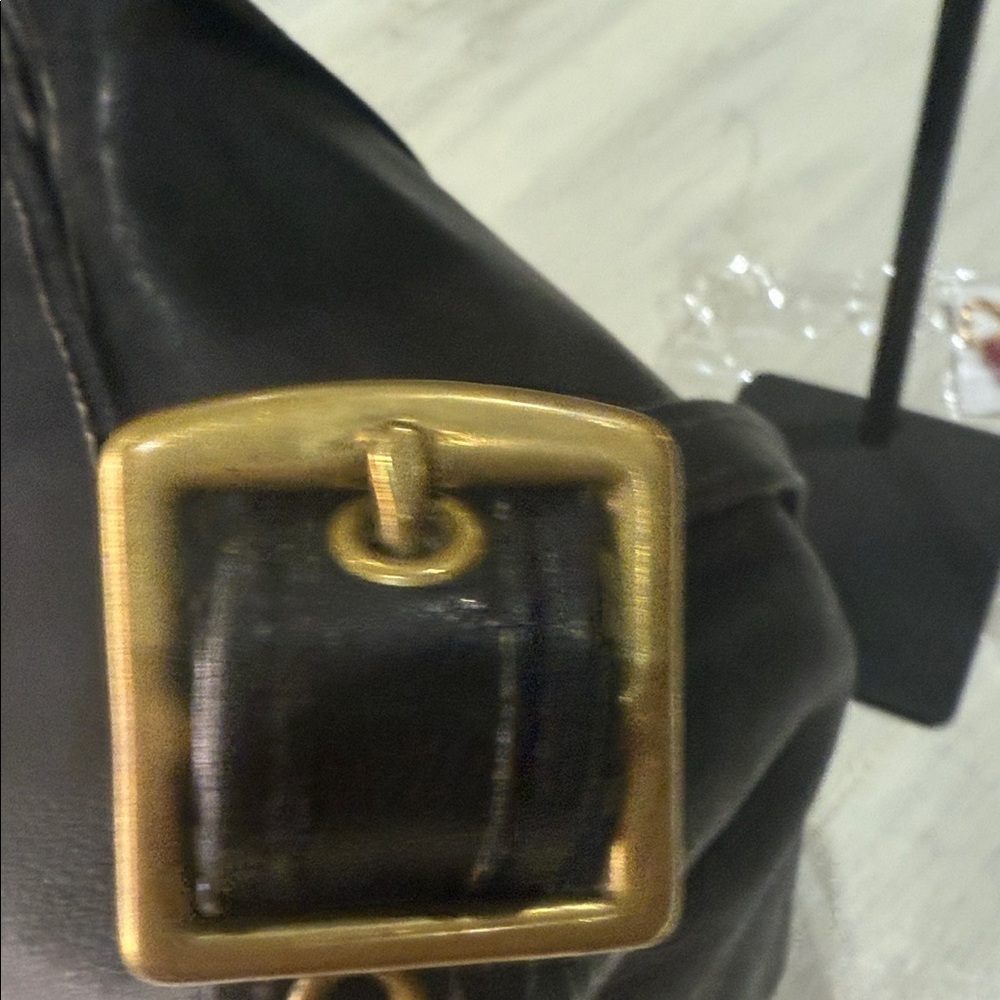 Vintage Coach Black Leather XL Large Unlined Bucket Bag - Picture 4 of 9